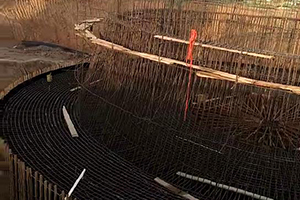 济南砼烟囱新建施工现场